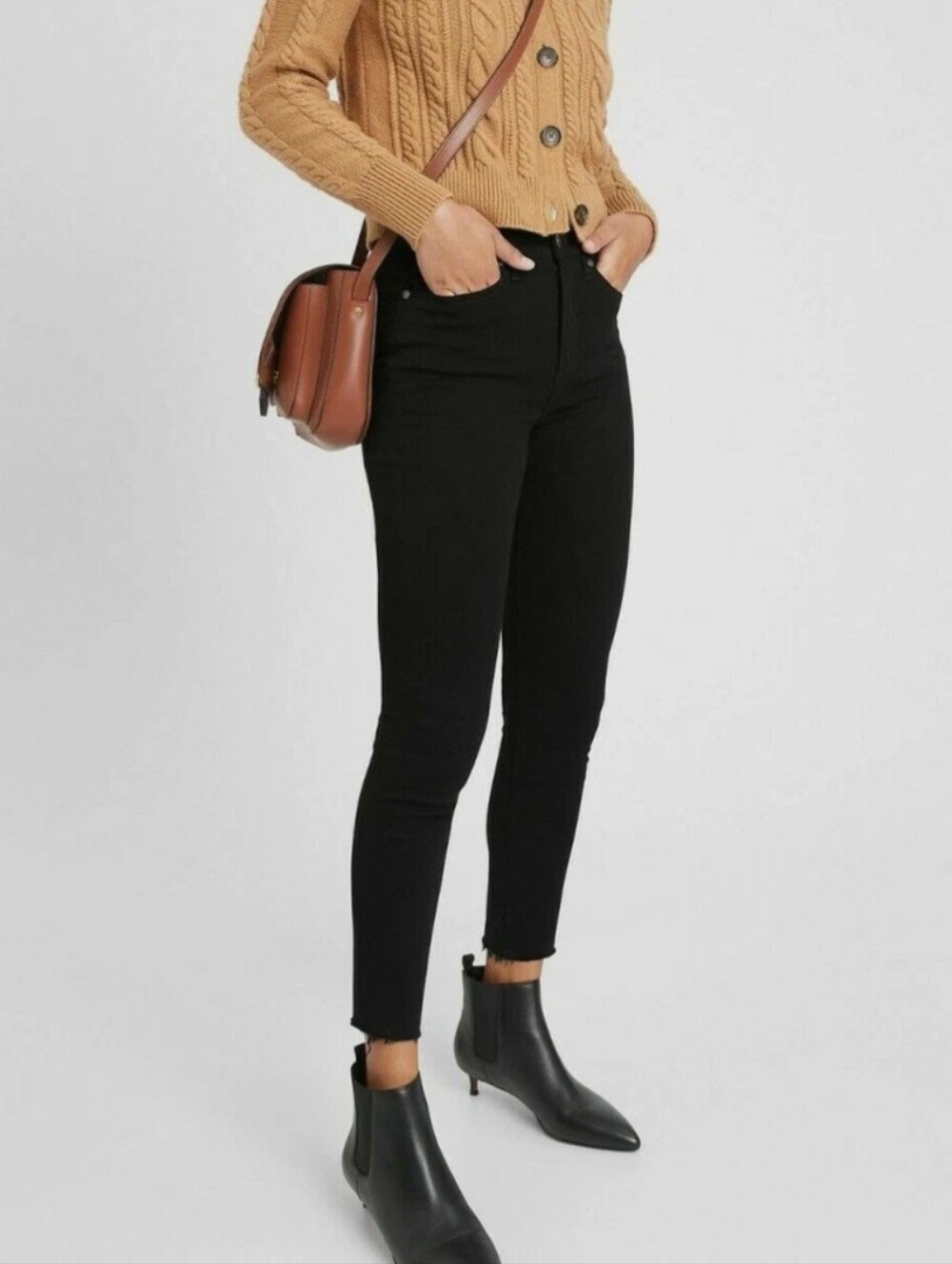 Banana Republic Black Skinny Ankle Jeans.
